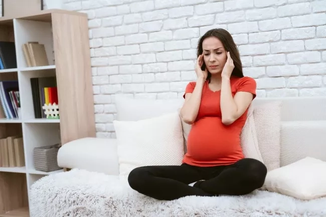 Pregnant mom with morning sickness 