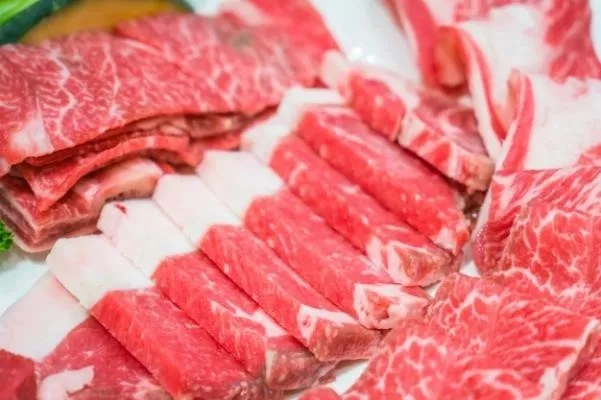 A plate of meat containing high iron